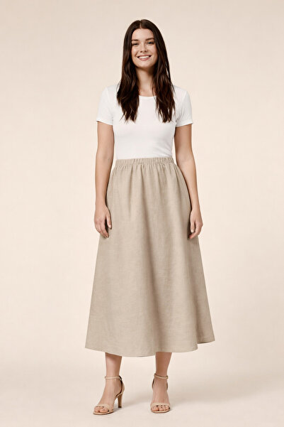 HAKKE Keten Görünümlü Çan ETEK