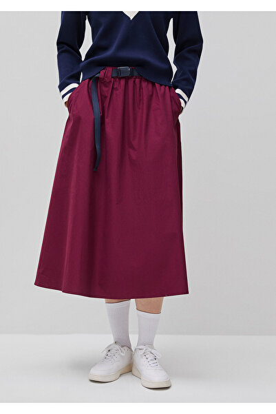 United Colors of Benetton Women's Burgundy 100% Cotton Elastic Waist Detailed...