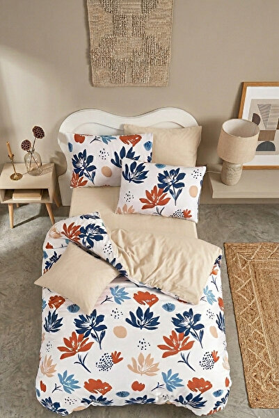 LaLiva Beige Fitted Sheet Piece Single Duvet Cover Set Bali