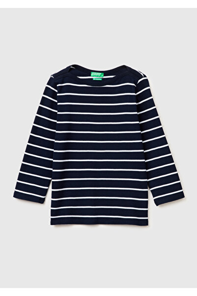 United Colors of Benetton Γυναικείο φούτερ σε μπλε ναυτικό χρώμα, 100% βαμβακ...