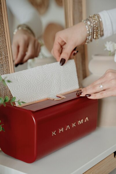 KHAKMA Βυσσινί Χάρτινη Θήκη για Χαρτοπετσέτες & Χαρτοπετσέτες – Διακοσμητική ...