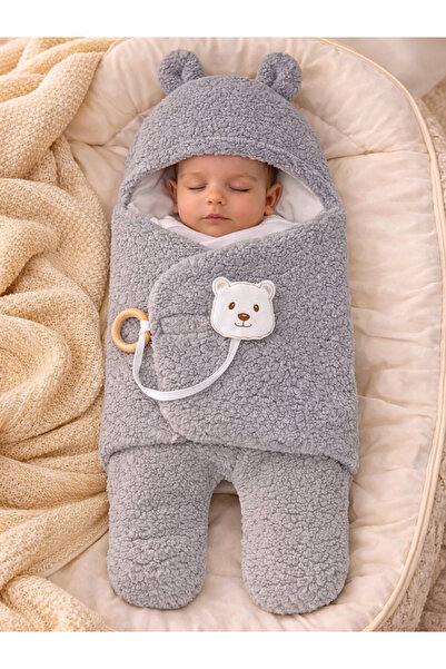 Tomuycuk Welsoft Pelüş Bebek Kundak Battaniyesi Ayaklı Uyku Tulumu | Kışlık K...