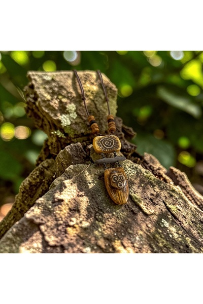 Bohoyasam Özel Tasarım El Yapımı Seramik Etnik Kolye - Ayarlanabilir Bohem Kolye