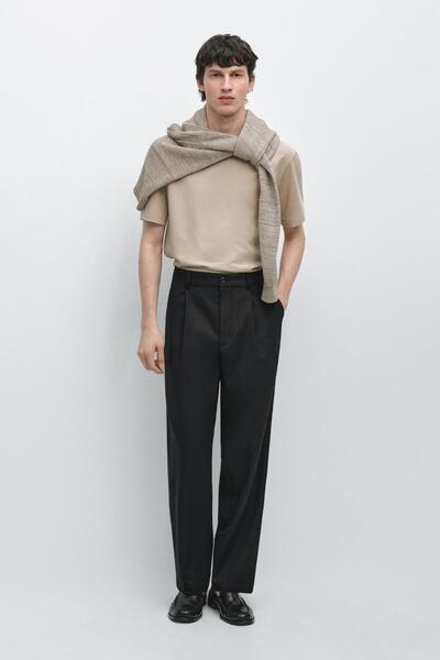 Massimo Dutti Pamuklu kısa kollu t-shirt