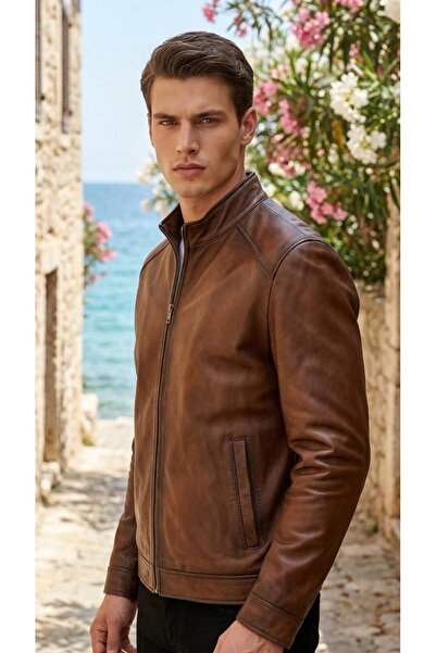 DYNAMO معطف هاكيم ياكا لامب جلد سي للرجال