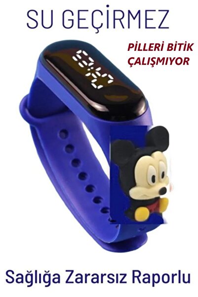 DZC KUZENLER AVM Dijital Dokunmatik Led Ekran Su Geçirmez Figürlü Çocuk Kol S...