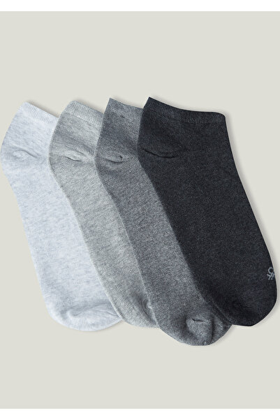 United Colors of Benetton Dečije sive čarape sa 4 delova Benetton logotipa