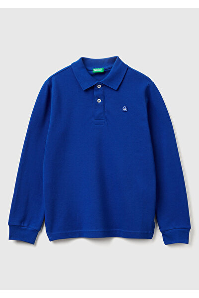 United Colors of Benetton Polo cu logo albastru albastru cobalt pentru băieți...