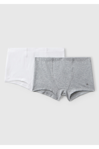 United Colors of Benetton Σετ 2 τεμαχίων εσώρουχα μπόξερ με λογότυπο Benetton