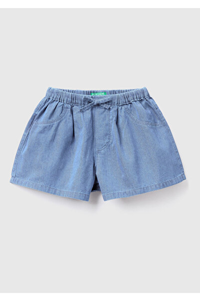 United Colors of Benetton Girls' Mix Elastic Waist Back Pocket Label Logo Den...