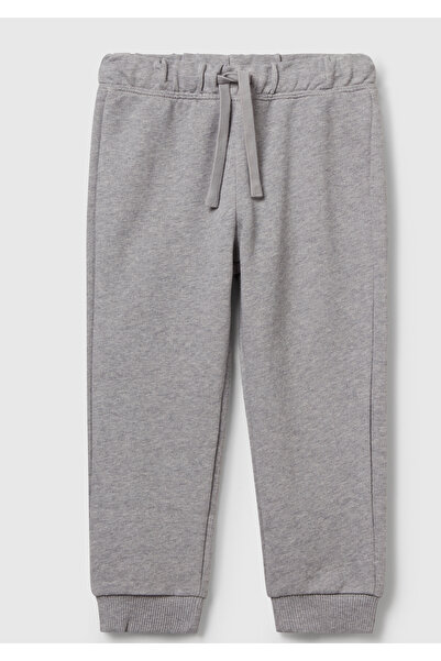 United Colors of Benetton Pantaloni de sport pentru băieți, gri Melange, cu l...