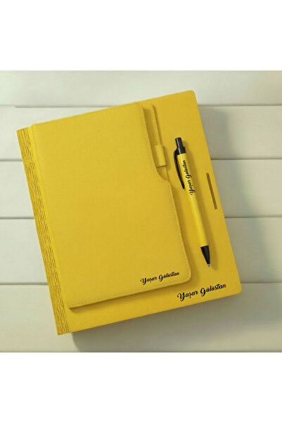 ertal hediyelik Kişiye Özel Renkli Ahşap Kutusunda A/5 Defter & Metal Tükenme...