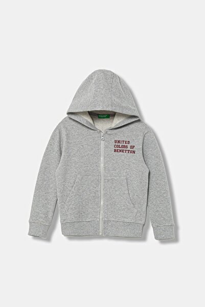 Benetton 3J68G503V سترة رمادية للأولاد