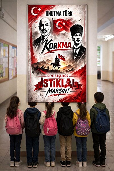 Göktuğ Hediyelik 12 MART OKULLAR İÇİN ve KREŞLER İÇİN ÖZEL VİNİL BASKI 100X15...