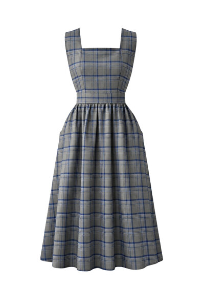 Retrobird Rochie Mandy Lungă Midi Gilet Femei Afumată