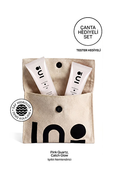 INO Cosmetic Catch Glow Işıltılı Nemlendirici Krem Pink Quartz x2 + Makyaj Ça...