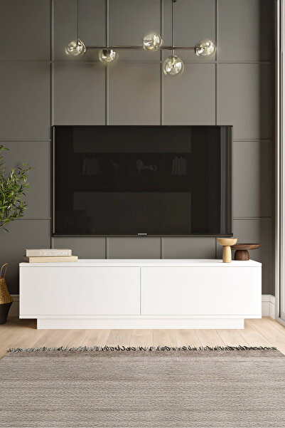 Yurudesign Beyaz   Fonda Tv Ünitesi Tv Sehpası 140cm Fn1-w