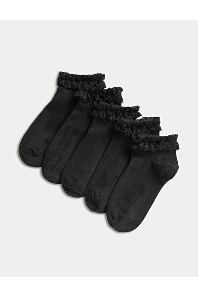Marks & Spencer 5'li Dantel Detaylı Freshfeet™ Çorap
