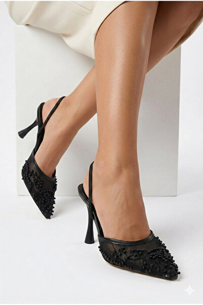 StWenn Natalyn vez od mrežice i perle, detaljne ženske cipele sa špicastim vr...