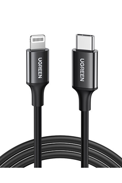 Ugreen Type-C to Lightning 3A PD MFi Sertifikalı Hızlı Şarj Kablosu, 1 Metre,...
