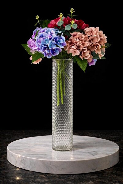 Maloria 40cm Silindir Dekoratif Boncuk Vazo