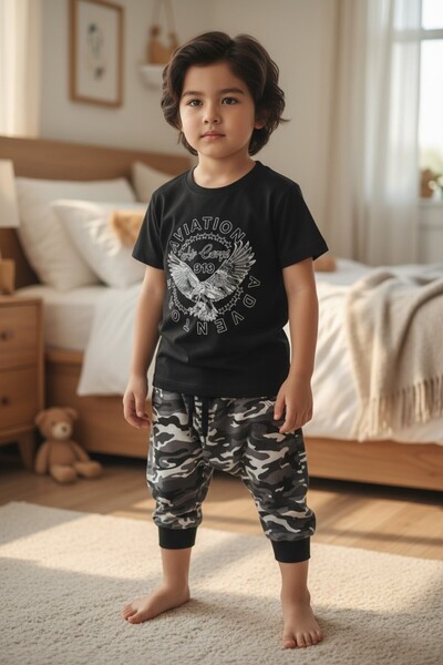 Intisimo Costum pentru copii, Armată, Aviație, Negru/Gri -4 ani