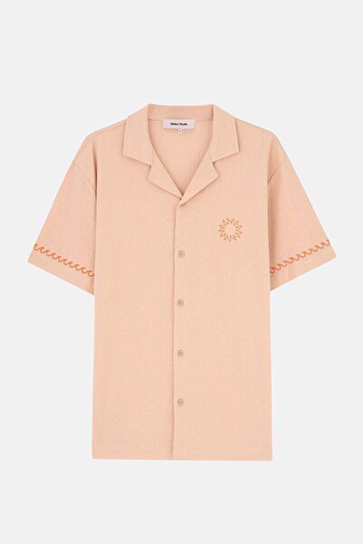 Reflect Studio Πουκάμισο Güneş ve Dalga Muslin - Μπεζ