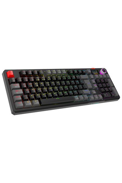 Rampage LOYAL Siyah/Gri USB Hot Swap RGB Red Switch Mekanik Gaming Oyuncu Klavye