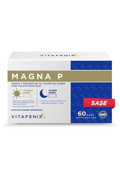 Vitafenix Magna P Magnezyum Vitamin B6 60 Saşe