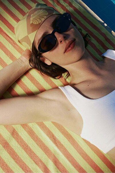 Reflect Studio Πετσέτα ζακάρ με ρίγες Güneş - Κίτρινο/Πορτοκαλί