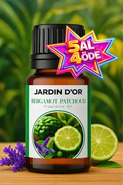 JARDIN D'OR Bergamot Patchouli Esansiyel Uçucu Koku Yağı Buhurdanlık Yağı Dif...