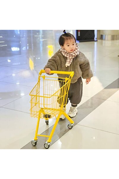 Generic عربة تسوق معدنية للأطفال بعجلات متينة، متعددة الألوان، تشكيلة عشوائية