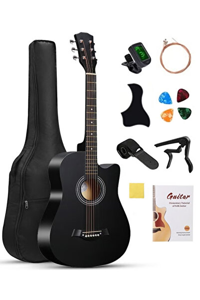 lifeeasy 38 Inch Acoustic Guitar - Natural Linden Wood, Ideal for Beginners, ...