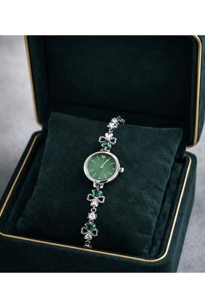 Spectrum Taşlı Çiçek Desenli Kadın Kol Saati