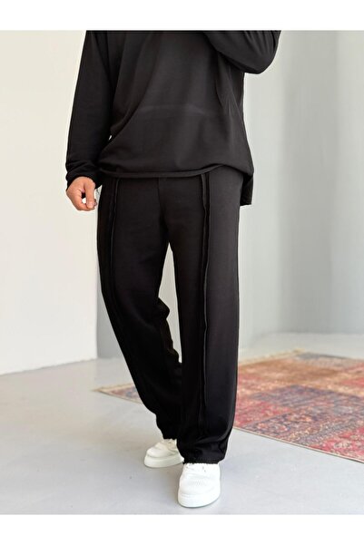 Combineman35 Pantaloni de sport bumbac 100% cu cusături detaliate