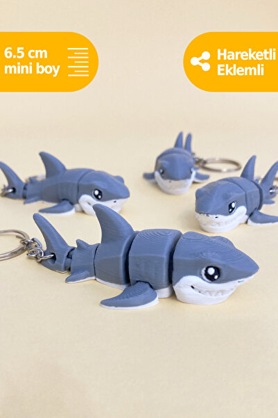 Artimon 3D Store Hareketli Köpek Balığı Anahtarlık - Çanta Aksesuarı