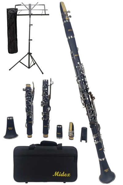 Midex Bns-6000 Pro Sol Klarnet 6 Yüzüklü (askı Çanta Kamış Bez Eldiven)