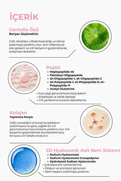 LUDITA Peptit Kompleks Serum – İnce Çizgi ve Kırışıklık Karşıtı, Yoğun Nemlendirici