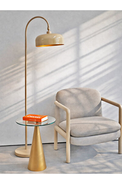 NOONLUX DESIGN&LIGHTING Bolton Gri-Bej Lambader İç Kısmı Gold Oturma OdasI Te...