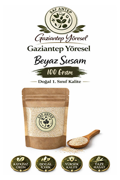 safantep Gaziantep Yöresel Beyaz Susam 100 Gram – Doğal 1.Sınıf Kalite