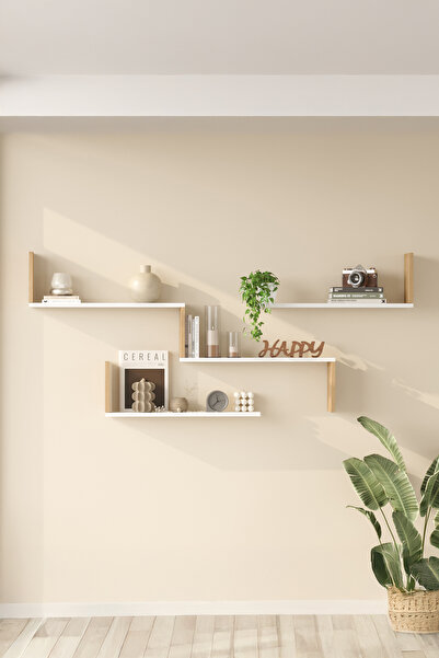 Yurudesign Shelf 28 Duvar Rafı Sepet-Beyaz WL28-SW