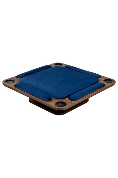 ALBADER Large Ploot Table with Cup Holders and Fixed Base Velvet Card Game Ta...
