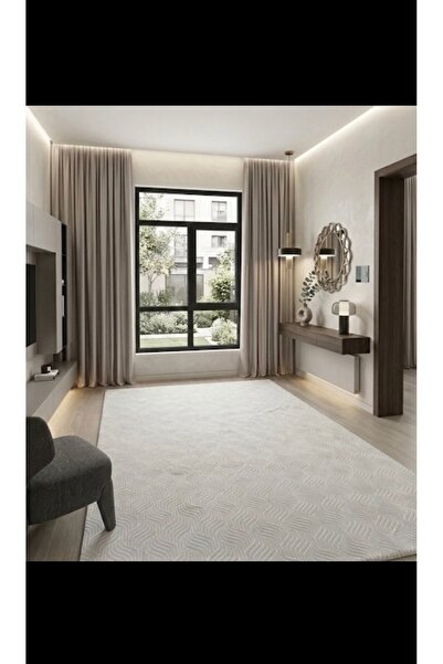 Sarar 6M² HALI ÖRTÜSÜ KREM RENK KAYMA YAPMAZ 230X330