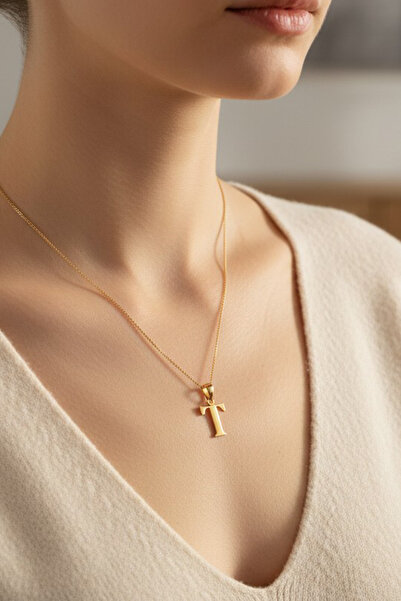 XUPING JEWELRY STİL İNCİSİ/XUPING JEWELRY T DÜZ HARF KOLYE
