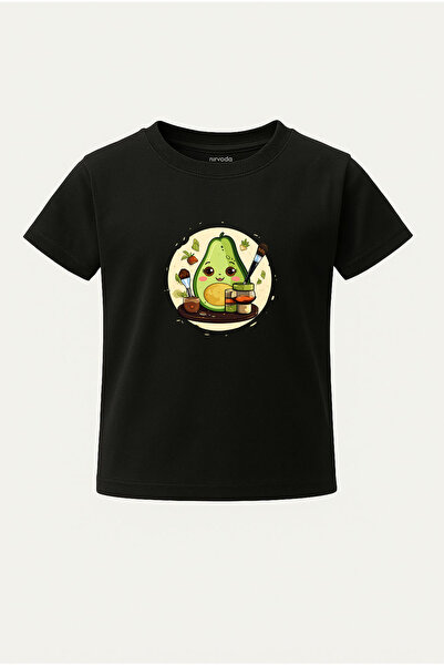 nirvoda Παιδικό μπλουζάκι με στάμπα αβοκάντο για παιδιά