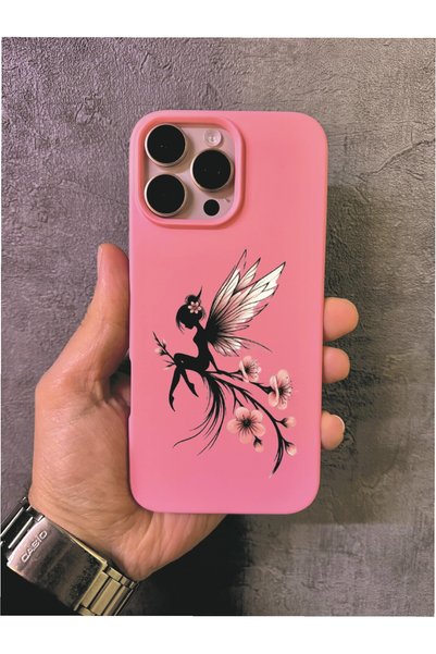 ALYACEPSTORE CASE iPhone 13 Pro Max Compatible Pink Case with Fairy and Flowe...