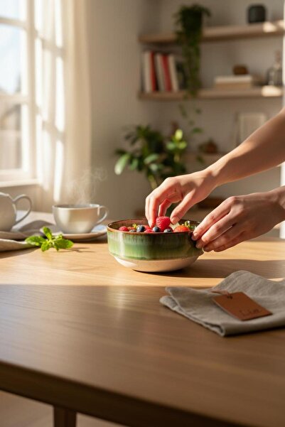 Lia Porselen 14 cm Tekli Granola ve Salata Kasesi