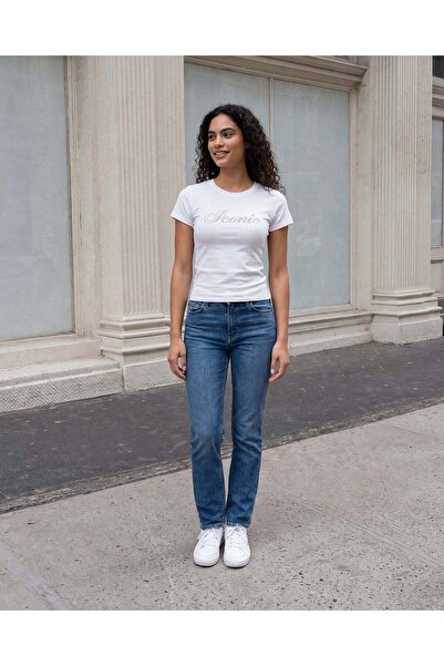 REDTAG Women White Printed T-Shirt