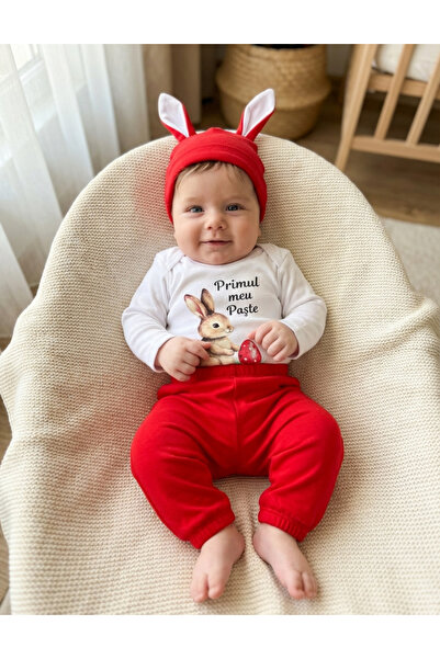 MiniKids Set 3 piese Minikids, Primul Meu Paste, rosu