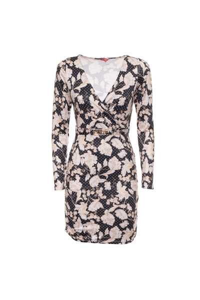 Guess WOMEN 'Ruffled RUFFLED DRESS, AYDEN, MULTICOLOR, SIZE M